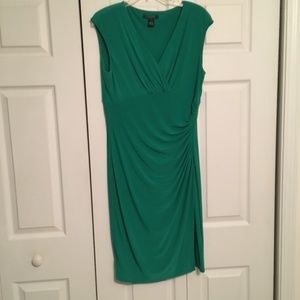 Green fitted dress